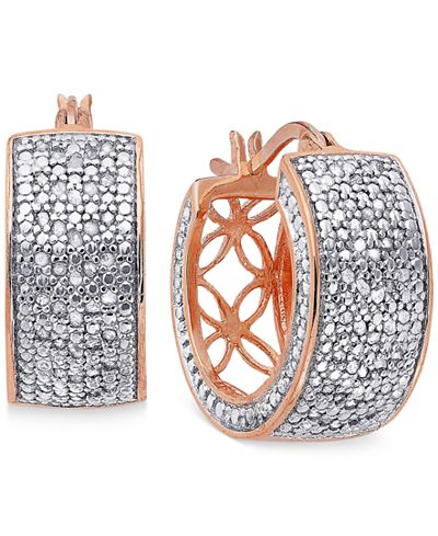townsend victoria rose 18k hoop sterling ct earrings diamond cut silver gold