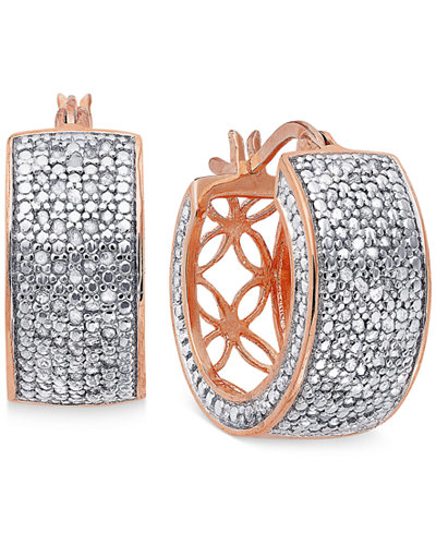 townsend victoria rose 18k hoop sterling ct earrings diamond cut silver gold