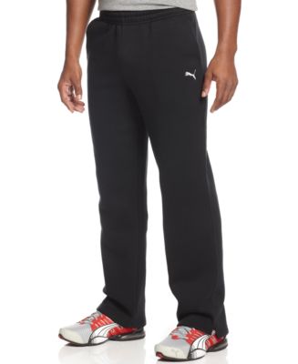 puma black and white sweatpants