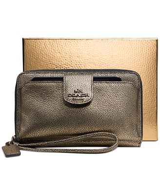 metallic coach wallets