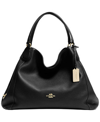 COACH EDIE SHOULDER BAG IN LEATHER - COACH - Handbags & Accessories - Macy&#39;s