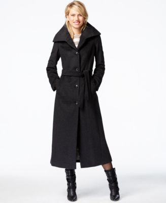 Calvin Klein Belted Maxi Coat - Coats - Women - Macy&#39;s