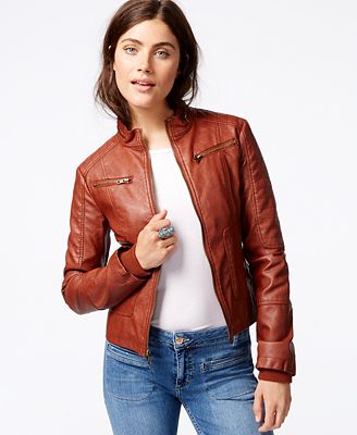 Maralyn & Me Faux-Leather Moto Jacket