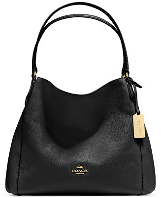 COACH EDIE SHOULDER BAG 31 IN REFINED PEBBLE LEATHER - Handbags & Accessories - Macy&#39;s