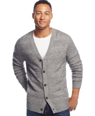 Club Room Allover Textured Farisle Cardigan, Only at Macy's