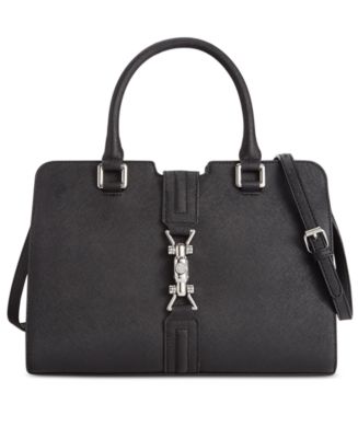 calvin klein saffiano leather satchel