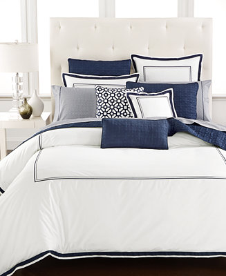 Hotel Collection Embroidered Frame Twin Comforter, Only at Macy&#39;s - Bedding Collections - Bed ...