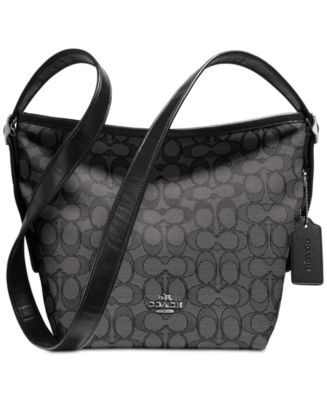 coach mini dufflette leather shoulder bag