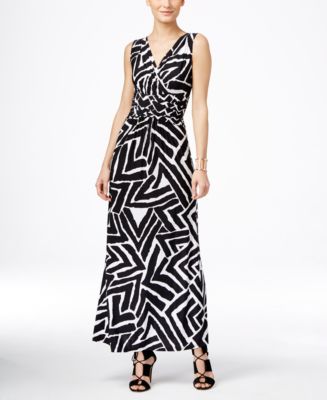 INC International Concepts Ruched Printed Maxi Dress, Only at Macy&#39;s - Dresses - Women - Macy&#39;s