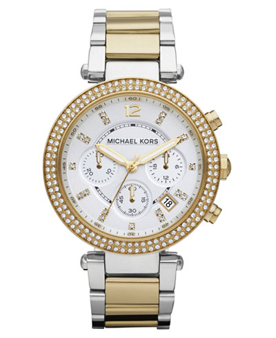 http://www1.macys.com/shop/product/michael-kors-womens-chronograph-parker-two-tone-stainless-steel-bracelet-watch-39mm-mk5626?ID=685529&CategoryID=23930&LinkType=&selectedSize=#fn=PRODUCT_DEPARTMENT%3DWatches%26sp%3D3%26spc%3D178%26ruleId%3D60|BS%26slotId%3D175%26kws%3Dmichael%20kors%26searchType%3Dac%26ackws%3Dmic