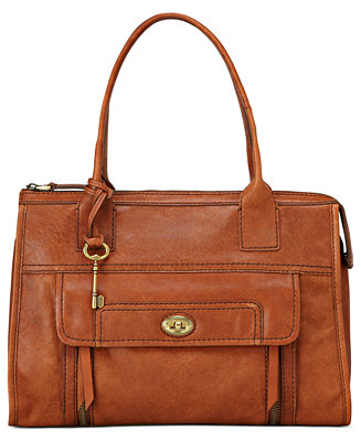 Fossil Stanton Leather Satchel - Handbags & Accessories - Macy&#39;s