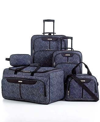 CLOSEOUT! Tag Fairfield III Zebra Print 5 -Pc. Luggage Set - Luggage Sets - luggage & backpacks ...