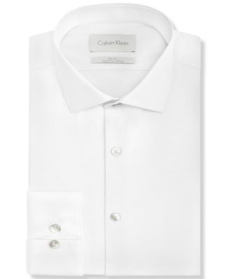 Calvin Klein Platinum Slim-Fit Solid Dress Shirt