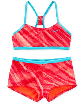 Nike Girls' 2-piece Tonal Static Bikini Swimsuit - Swimwear - Kids 