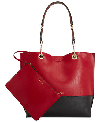 Calvin Klein Reversible Tote With Pouch - Handbags & Accessories - Macy&#39;s
