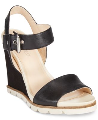 black wedge sandals macys
