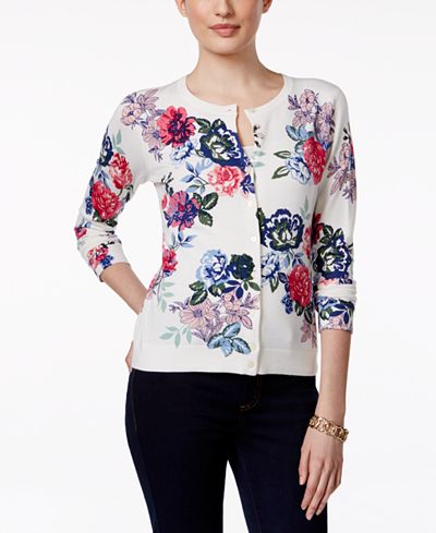 charter club cardigan floral macy