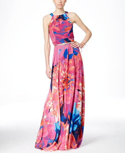 INC International Concepts Floral-Print Halter Maxi Dress, Only at Macy&#39;s - Dresses - Women - Macy&#39;s