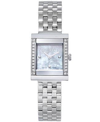 Gucci Watch, Women's Swiss G-Frame Diamond Accent