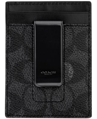 Coach Mens Card Case With Money Clip Coach Men's Money Clip Card