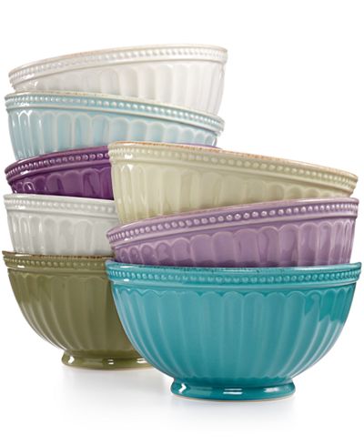 perle french lenox bowl groove serveware entertaining dining macy macys bowls sets