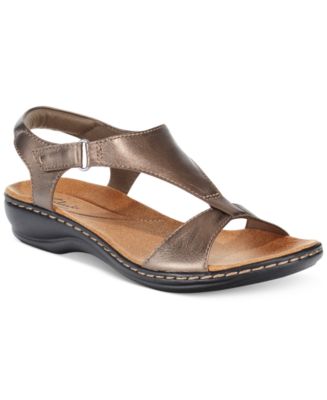 Clarks Collection Women&#39;s Leisa Foliage Flat Sandals - Sandals - Shoes - Macy&#39;s