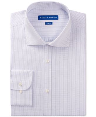Vince Camuto Slim-Fit Blue Digital Stripe Dress Shirt