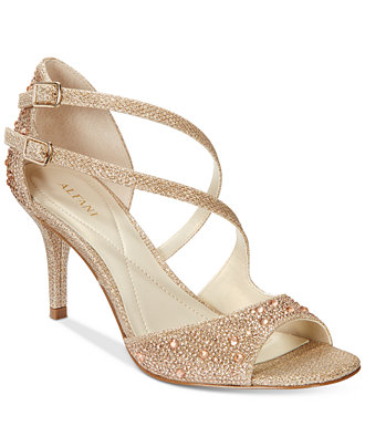 Alfani Women&#39;s Cremena Asymmetrical Evening Sandals, Only at Macy&#39;s - Sandals - Shoes - Macy&#39;s