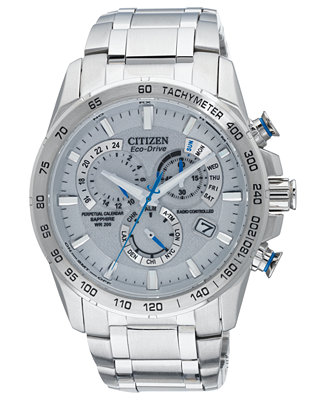 Citizen Men's Eco-Drive Perpetual Chrono A-T Stainless Exclusive
