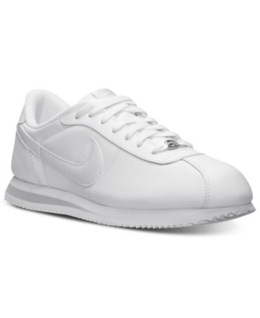 nike men's cortez basic leather casual sneakers from finish line