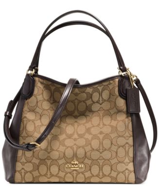 COACH EDIE SHOULDER BAG 28 IN SIGNATURE JACQUARD - Handbags & Accessories - Macy&#39;s