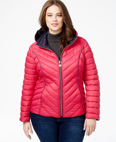Nautica Plus Size Reversible Packable Puffer Coat - Coats - Women - Macy&#39;s