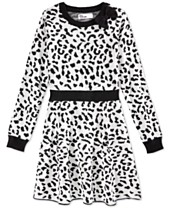 Epic Threads Little Girls' Leopard-Pattern Sweater Dress, Only at Macy's