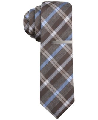 Alfani Warren Plaid Skinny Tie 