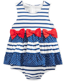 First Impressions Baby Girls Stripe  Dot Sunsuit Only at Macys