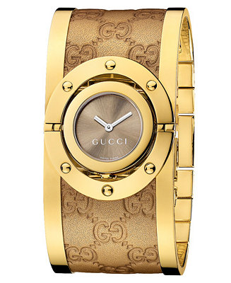 Gucci Watch, Women's Swiss Twirl Yellow Gold