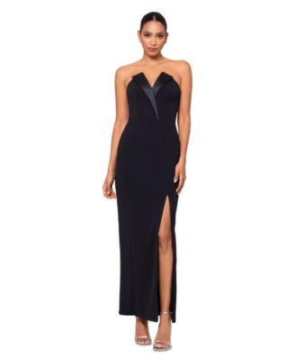 Betsy Adam Petite Tuxedo Neck Strapless Gown Macy S