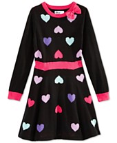 Epic Threads Little Girls' Heart-Pattern Sweater Dress, Only at Macy's