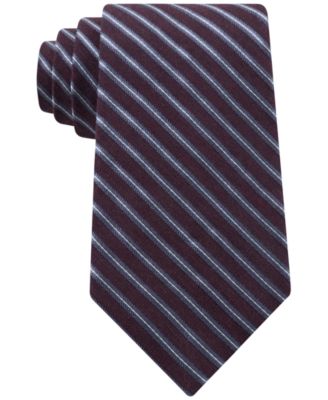 Calvin Klein Merlot Pinstripe Slim Tie