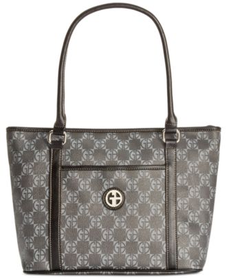 Giani Bernini Handbag Check Signature Tote, Only at Macy&#39;s - Handbags & Accessories - Macy&#39;s