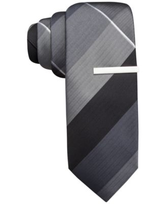Alfani RED North Grid Skinny Tie, Only at Macy's