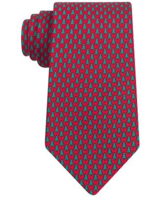 Tommy Hilfiger Christmas Tree Micro Print Tie 