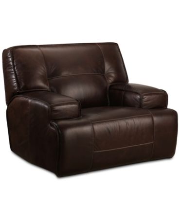 Corbyn Leather Power Motion Recliner - Furniture - Macy&#39;s