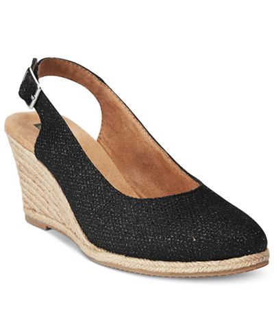 wedge slingback closed toe shoes
