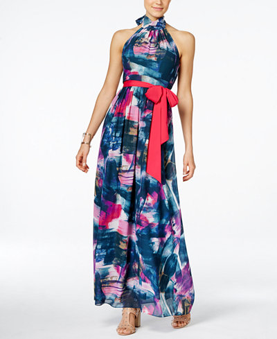 INC International Concepts Printed Halter Maxi Dress, Only at Macy&#39;s - Dresses - Women - Macy&#39;s
