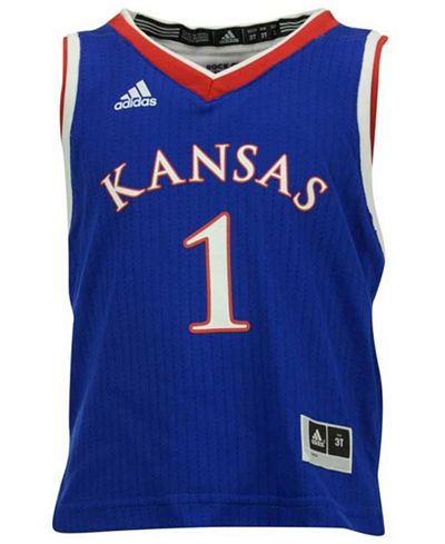 adidas Kids' Kansas Jayhawks Replica Basketball Jersey #1 ...