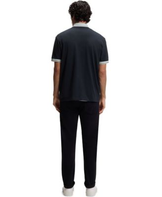 STUSSY Men's Pique Polo Pigment Dyed Brown - Polo Shirts - BeyondStyle