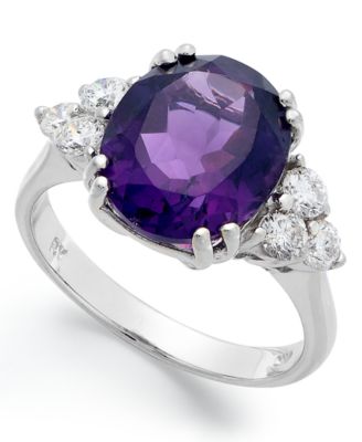 Silver diamond ring 825