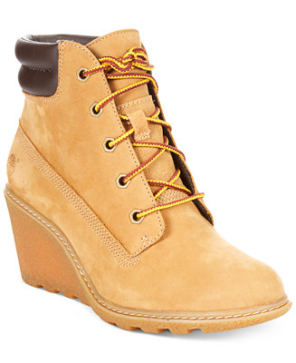 Timberland Women's Earthkeepers Amston Wedge Booties - Boots - Shoes - Macy's