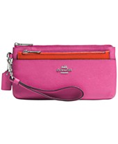 COACH ZIPPY WALLET WITH POP-UP POUCH IN EMBOSSED TEXTURED LEATHER